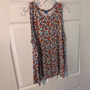 Floral Sleeveless & Baby Blue Tops